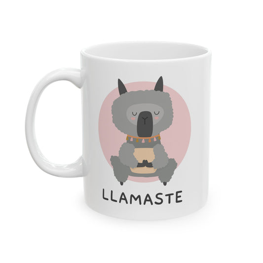Cute Llama Ceramic Mug, Funny Coffee Cup, Gift for Animal Lovers, Birthday Present, Office Humor, 11oz or 15oz