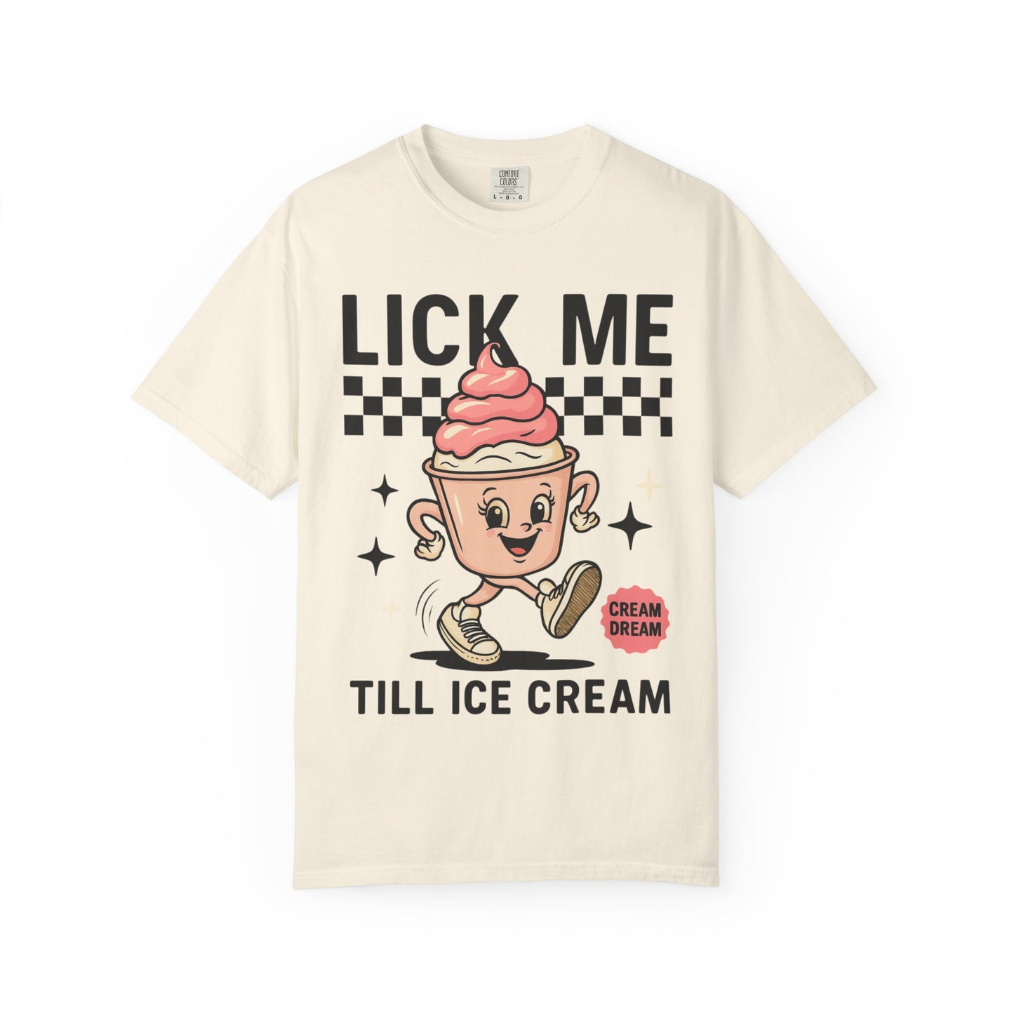 Playful Ice Cream T-Shirt, Cute Summer Tee, Fun Gift for Ice Cream Lovers, Unisex Garment-Dyed Tee, Sweet Treat Shirt
