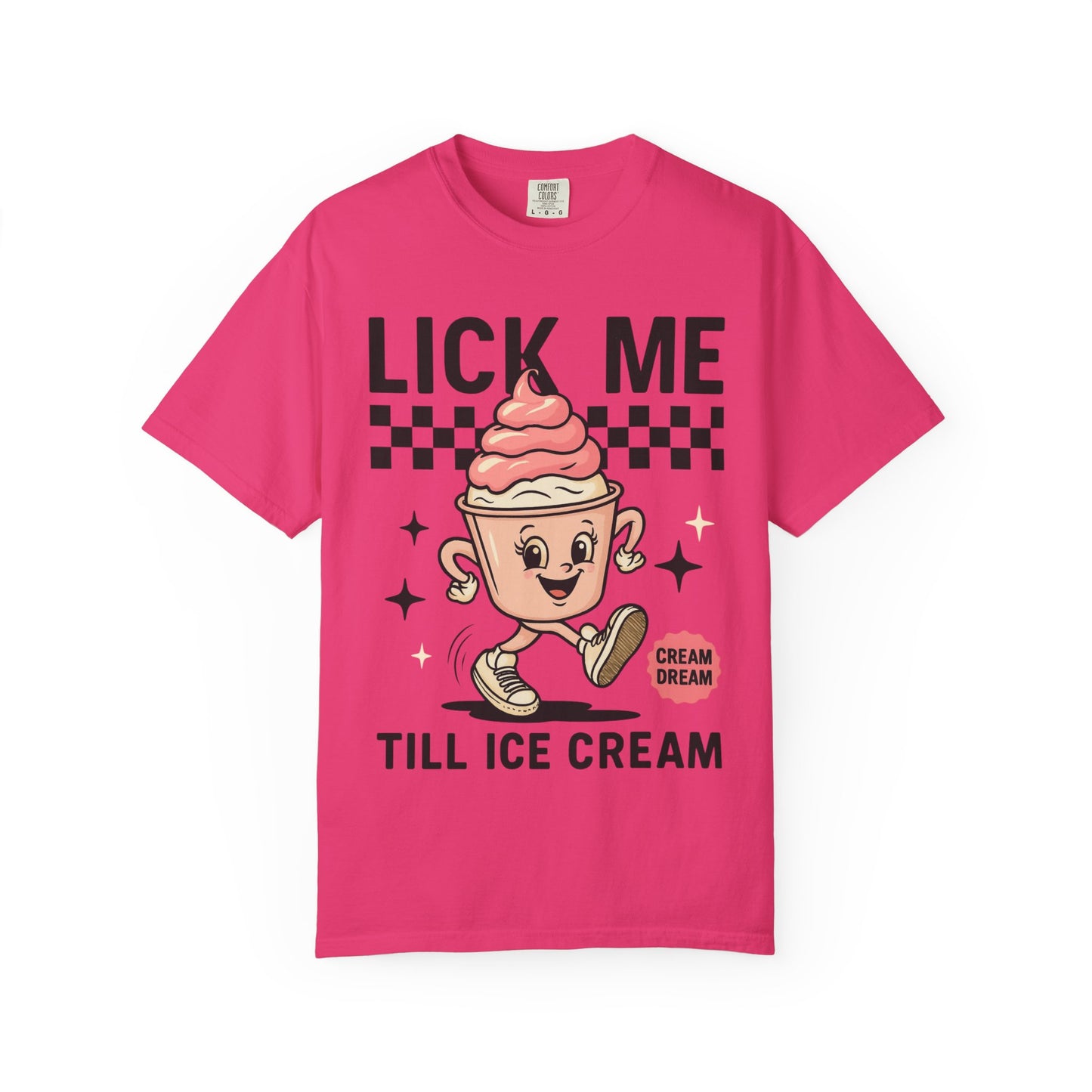 Playful Ice Cream T-Shirt, Cute Summer Tee, Fun Gift for Ice Cream Lovers, Unisex Garment-Dyed Tee, Sweet Treat Shirt