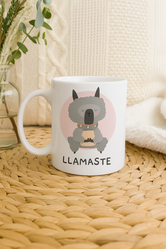 Cute Llama Ceramic Mug, Funny Coffee Cup, Gift for Animal Lovers, Birthday Present, Office Humor, 11oz or 15oz