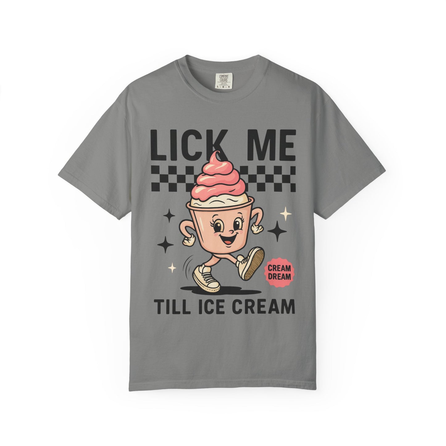Playful Ice Cream T-Shirt, Cute Summer Tee, Fun Gift for Ice Cream Lovers, Unisex Garment-Dyed Tee, Sweet Treat Shirt