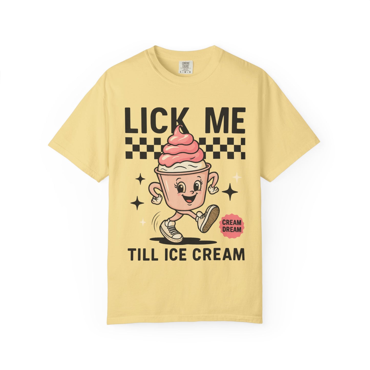 Playful Ice Cream T-Shirt, Cute Summer Tee, Fun Gift for Ice Cream Lovers, Unisex Garment-Dyed Tee, Sweet Treat Shirt