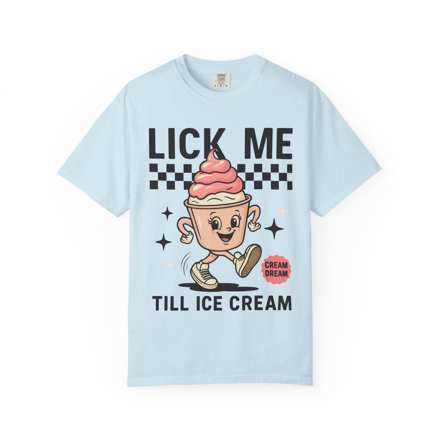 Playful Ice Cream T-Shirt, Cute Summer Tee, Fun Gift for Ice Cream Lovers, Unisex Garment-Dyed Tee, Sweet Treat Shirt