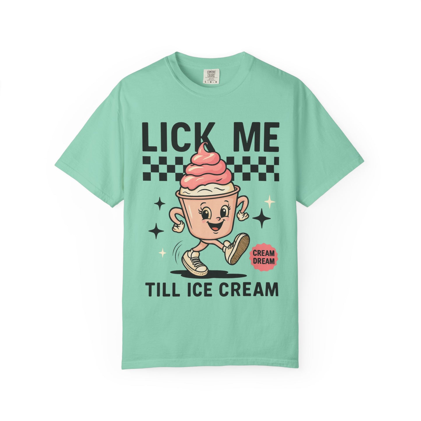 Playful Ice Cream T-Shirt, Cute Summer Tee, Fun Gift for Ice Cream Lovers, Unisex Garment-Dyed Tee, Sweet Treat Shirt