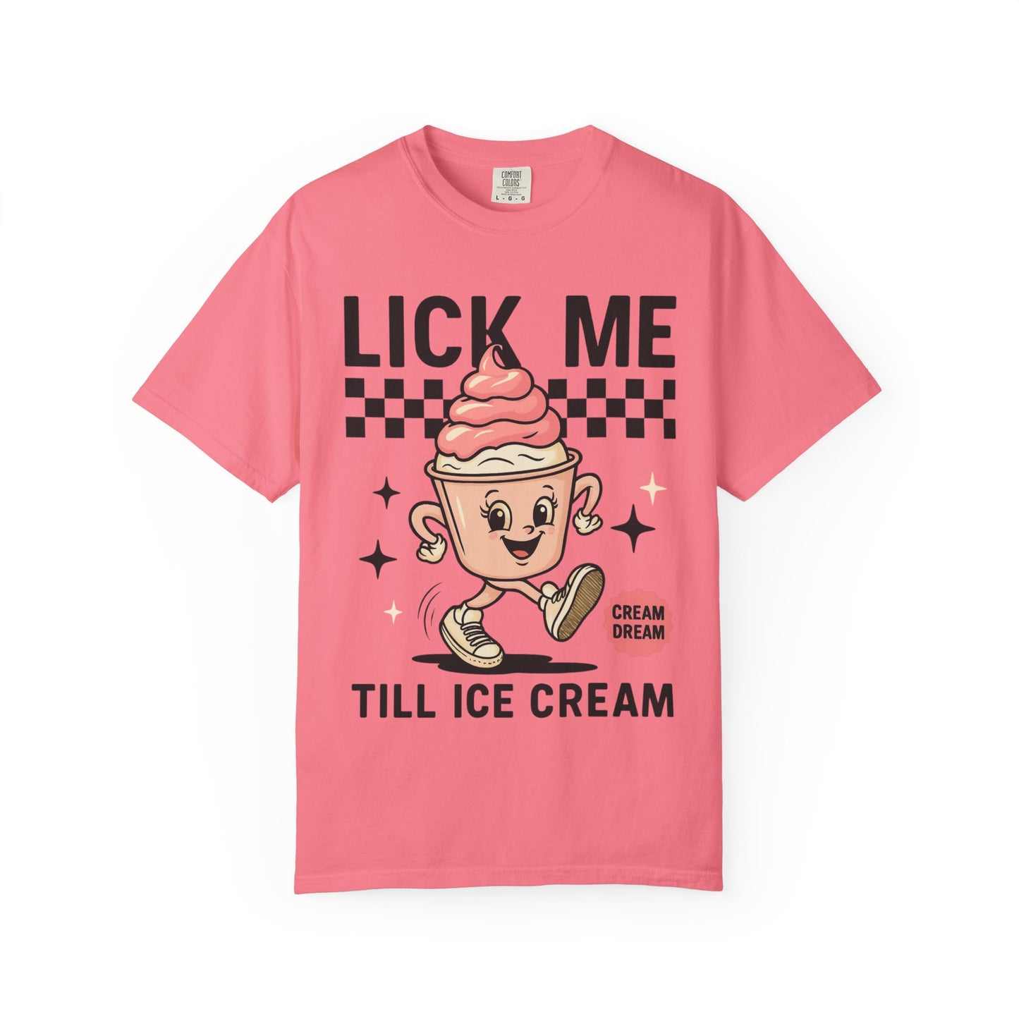 Playful Ice Cream T-Shirt, Cute Summer Tee, Fun Gift for Ice Cream Lovers, Unisex Garment-Dyed Tee, Sweet Treat Shirt