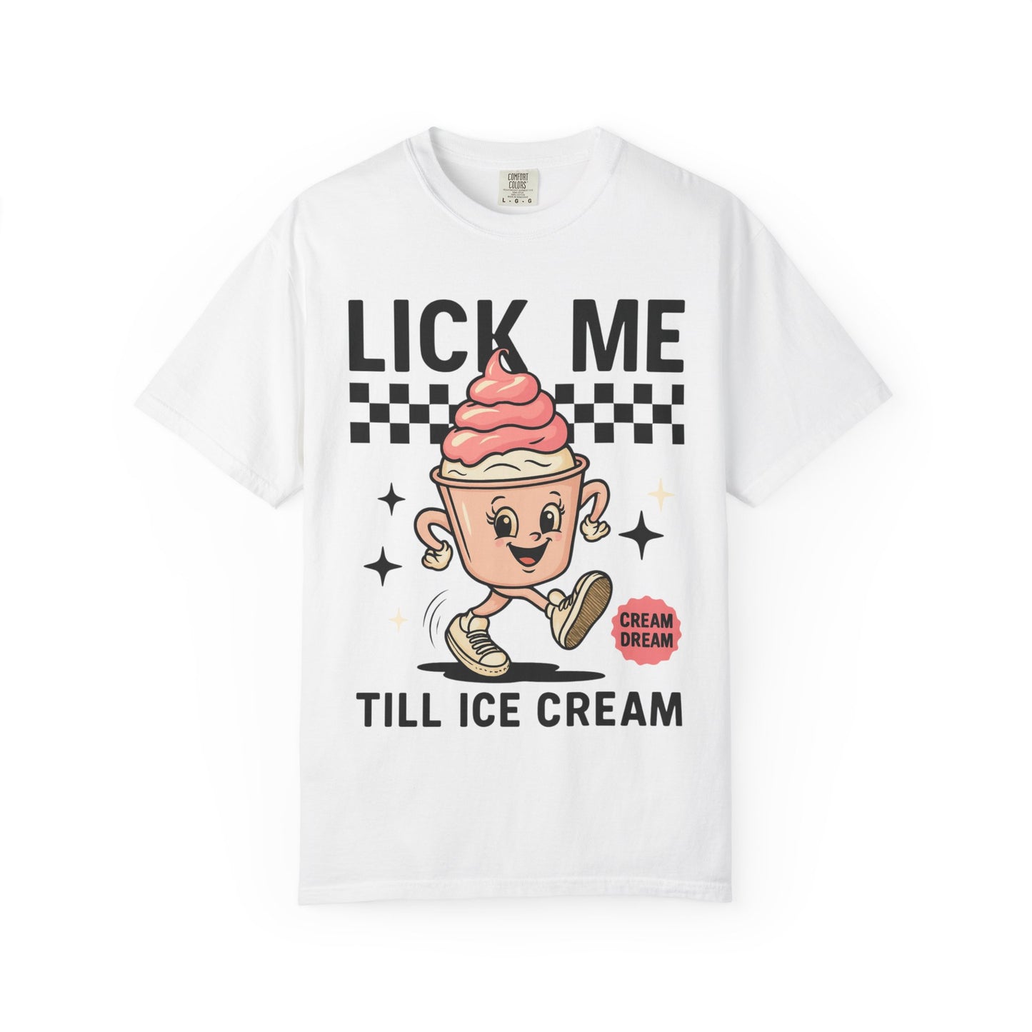 Playful Ice Cream T-Shirt, Cute Summer Tee, Fun Gift for Ice Cream Lovers, Unisex Garment-Dyed Tee, Sweet Treat Shirt