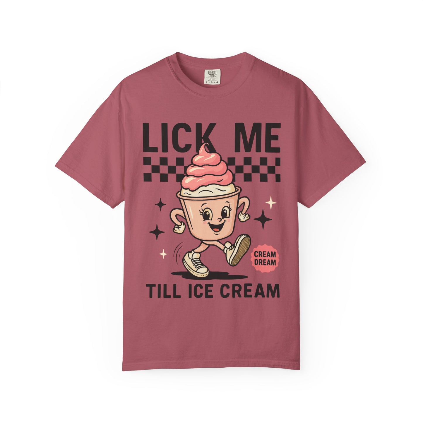 Playful Ice Cream T-Shirt, Cute Summer Tee, Fun Gift for Ice Cream Lovers, Unisex Garment-Dyed Tee, Sweet Treat Shirt